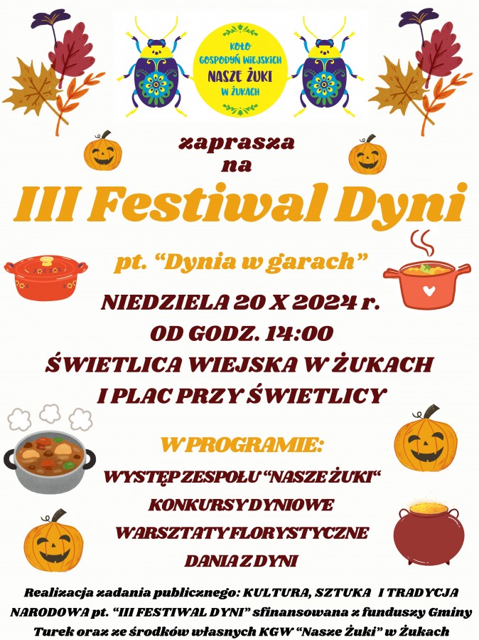 Zapraszamy na III Festiwal Dyni do Żuk