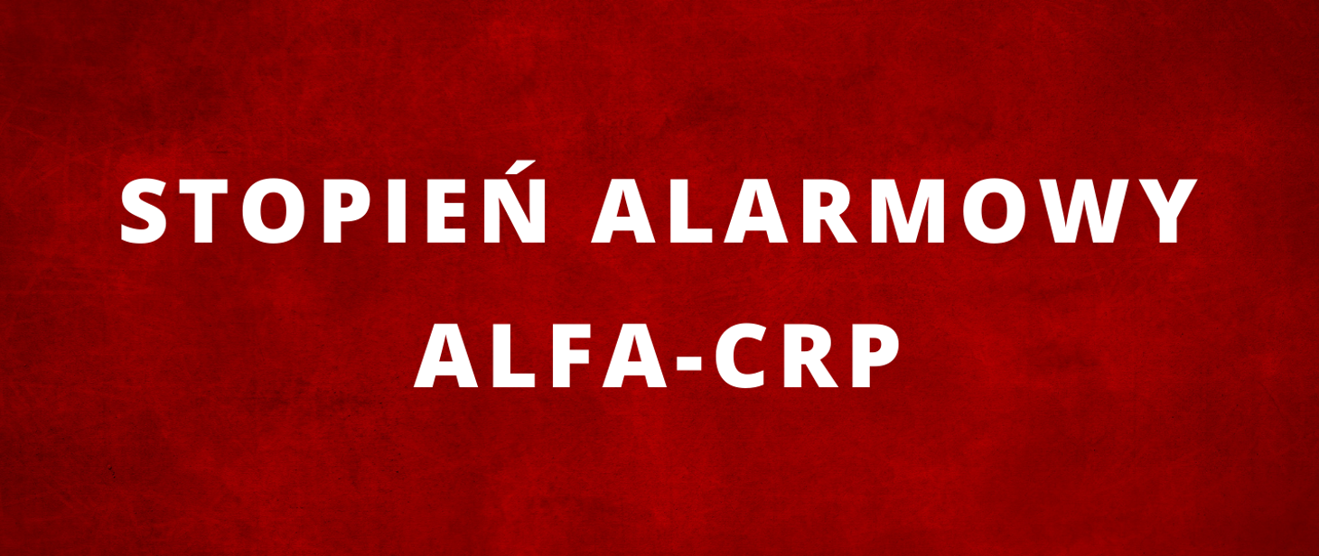 Stopień alarmowy CRP 1. stopień ALFA-CRP