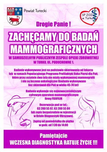 Badania mammograficzne w SPZOZ w Turku