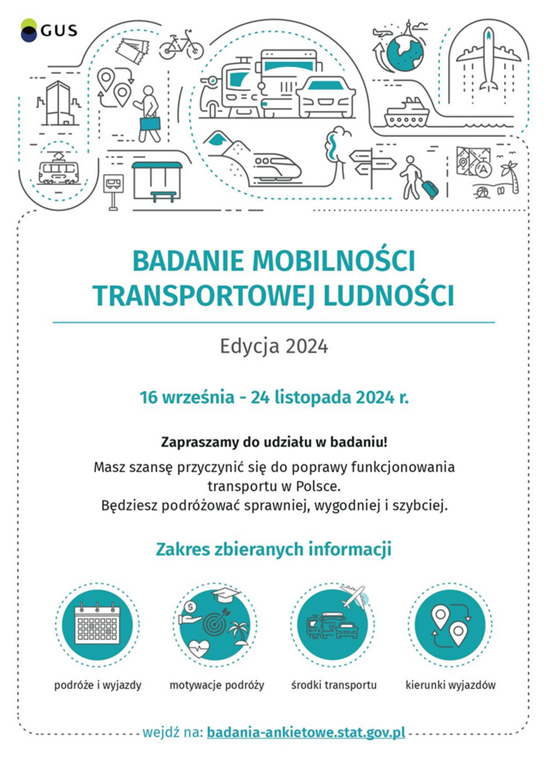 Badanie ankietowe - badanie mobilnoci transportowej ludnoci BMTL