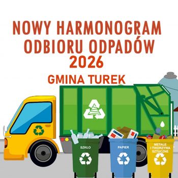 Harmonogram odbioru odpad�w komunalnych w gminie Turek na 2026 rok