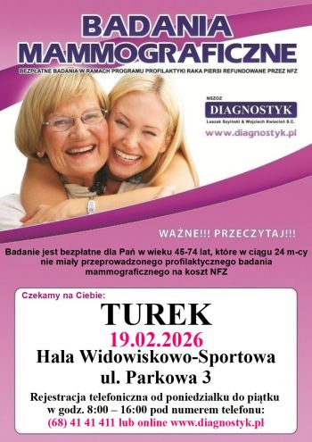 Zapraszamy na bezp�atne badania mammograficzne
