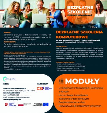 Cyfrowo NIEwykluczeni - bezp�atne szkolenia dla...