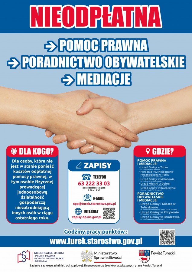 Nieodpłatna pomoc prawna na terenie Powiatu...